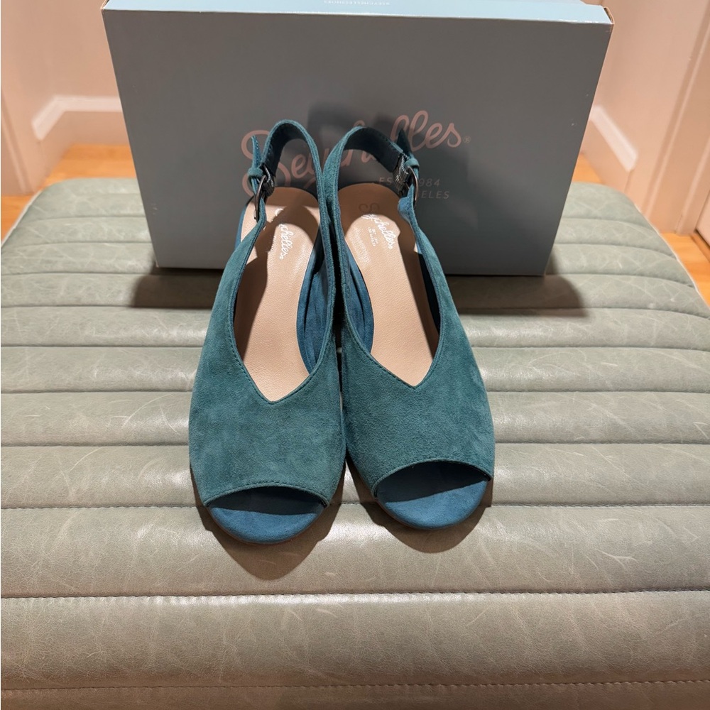 Teal Suede Seychelles 9 - Picture 2 of 7